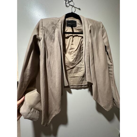 BCBGMAXAZRIA Tan Drape Front Blazer Size XS - Picture 1 of 5